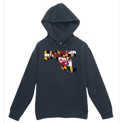 Maryland State Flag Urban Pullover Hoodie