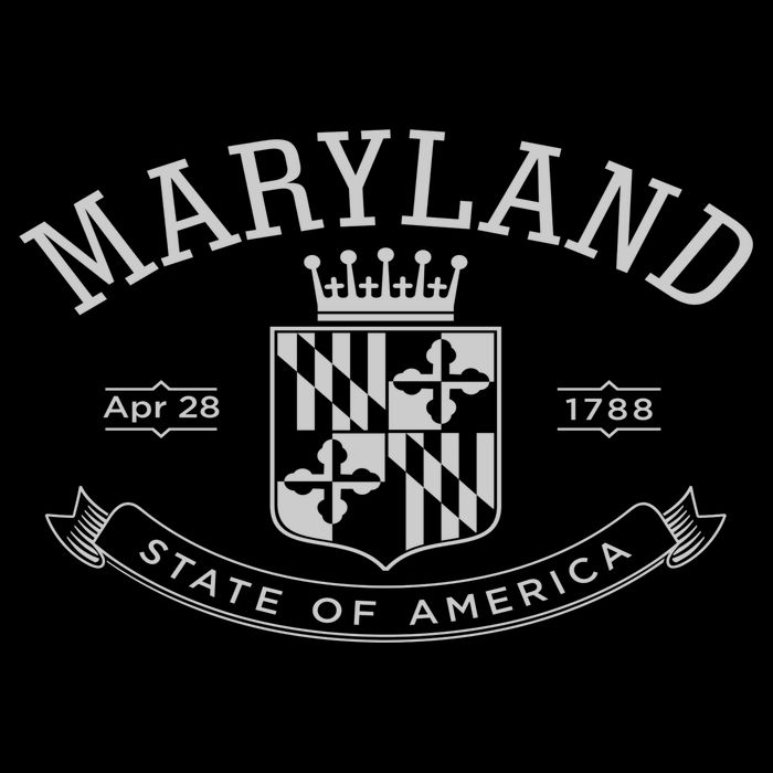 Maryland Stylized Emblem EST 1788 State of America Cooling Performance Crew T-Shirt