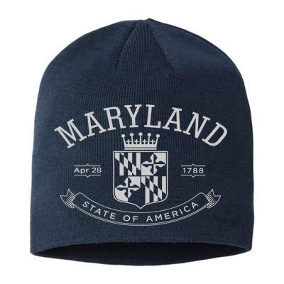 Maryland Stylized Emblem EST 1788 State of America Sustainable Beanie