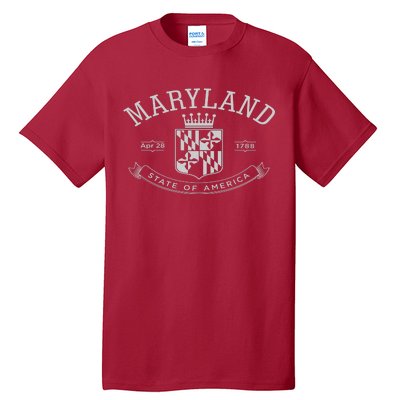 Maryland Stylized Emblem EST 1788 State of America Tall T-Shirt