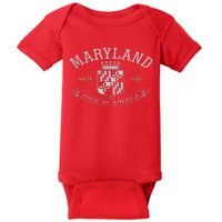 Maryland Stylized Emblem EST 1788 State of America Baby Bodysuit