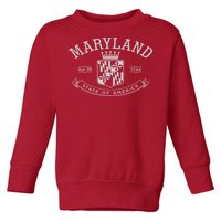 Maryland Stylized Emblem EST 1788 State of America Toddler Sweatshirt