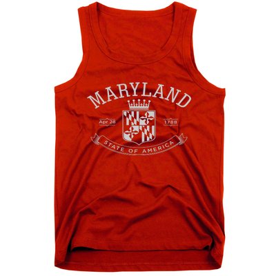 Maryland Stylized Emblem EST 1788 State of America Tank Top