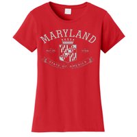 Maryland Stylized Emblem EST 1788 State of America Women's T-Shirt