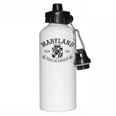 Maryland Stylized Emblem EST 1788 State of America Aluminum Water Bottle