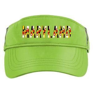 Maryland Word Flag Adult Drive Performance Visor