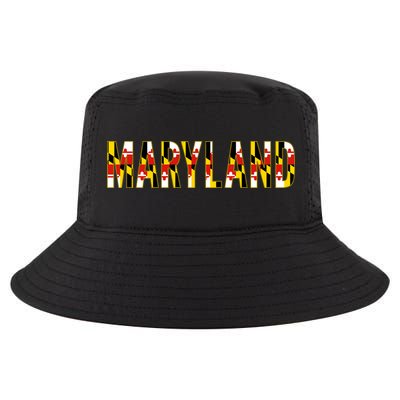 Maryland Word Flag Cool Comfort Performance Bucket Hat