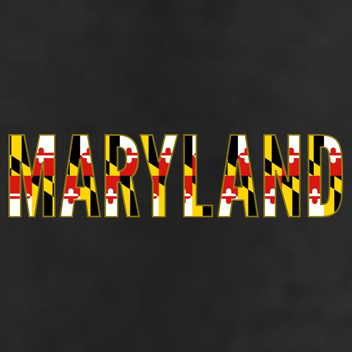 Maryland Word Flag 11oz C Handle Ceramic Mug