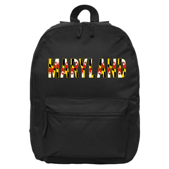 Maryland Word Flag 16 in Basic Backpack