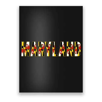 Maryland Word Flag Poster