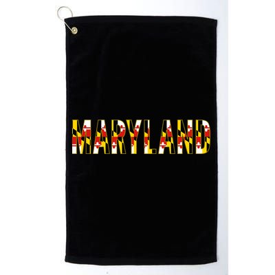 Maryland Word Flag Golf Towel