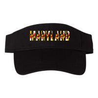 Maryland Word Flag Valucap Bio-Washed Visor