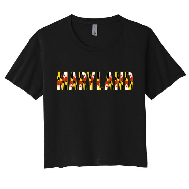 Maryland Word Flag Crop Top
