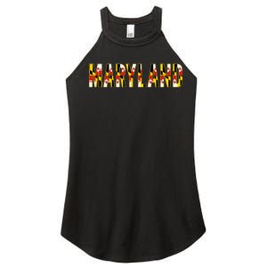 Maryland Word Flag Women's Perfect Tri Rocker Tank