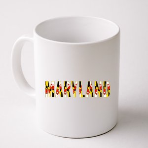 Maryland Word Flag Coffee Mug