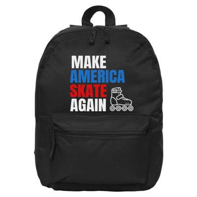 Make America Skate Again Roller Blade Skating 16 in Basic Backpack