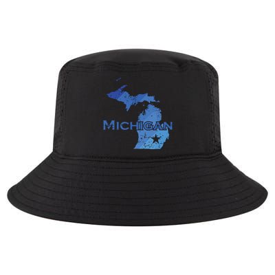 Michigan American State Outline Map Usa Cool Comfort Performance Bucket Hat