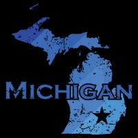 Michigan American State Outline Map Usa Cooling Performance Crew T-Shirt