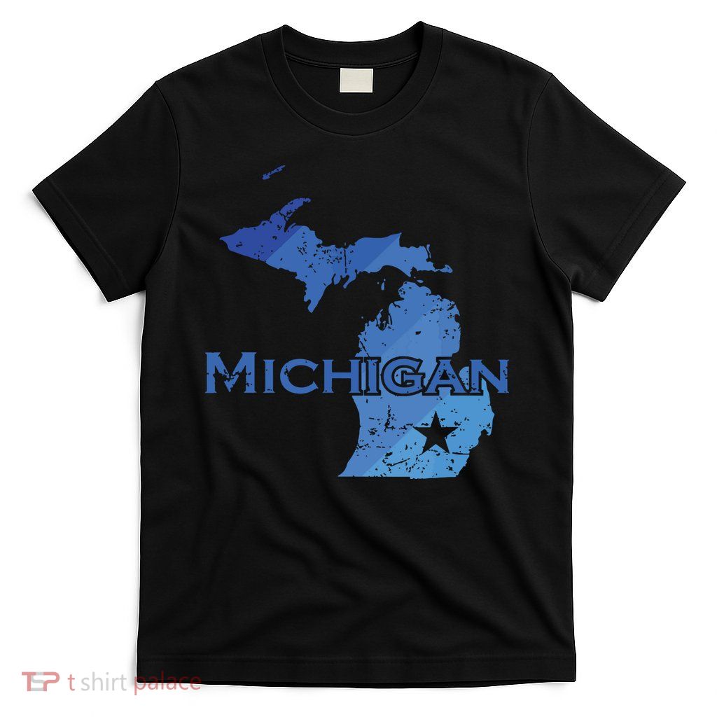 Michigan American State Outline Map Usa T-Shirt