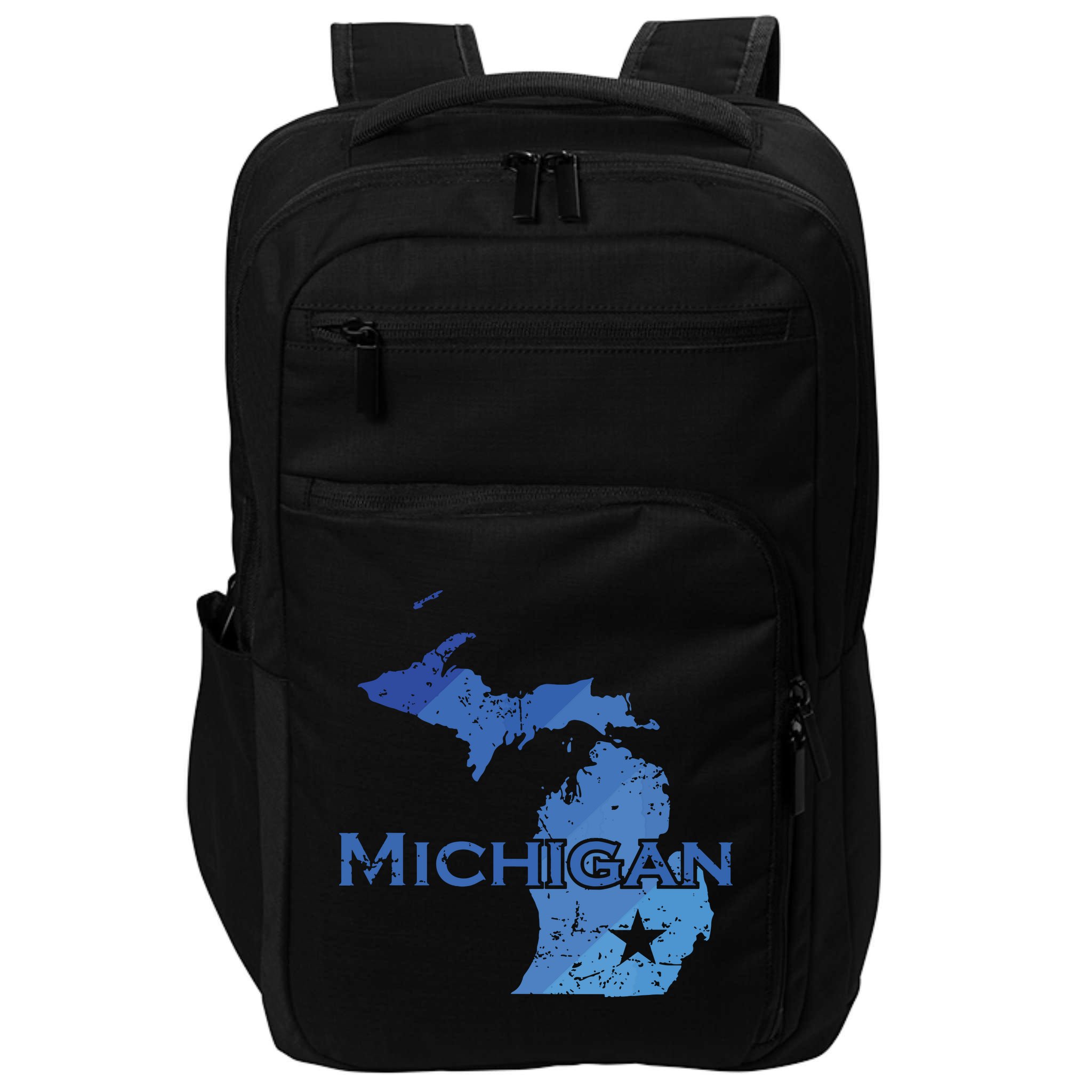 Michigan American State Outline Map Usa Impact Tech Backpack