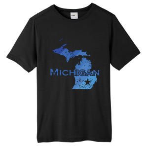 Michigan American State Outline Map Usa Tall Fusion ChromaSoft Performance T-Shirt