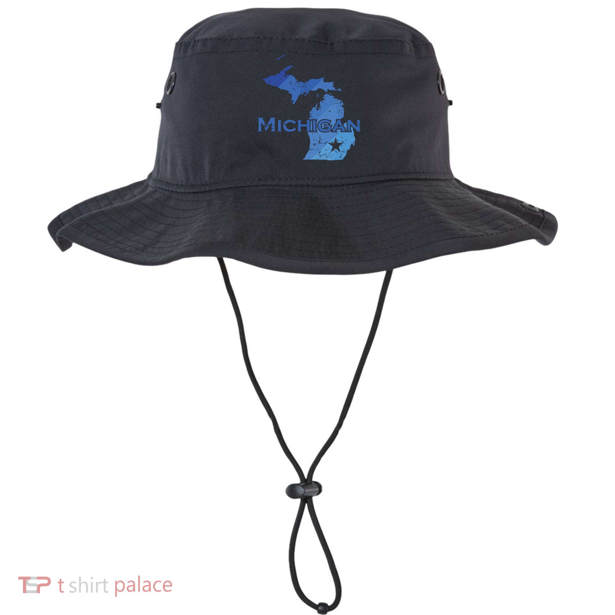 Michigan American State Outline Map Usa Bucket Hat