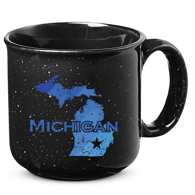 Michigan American State Outline Map Usa 15oz Campfire Ceramic Mug