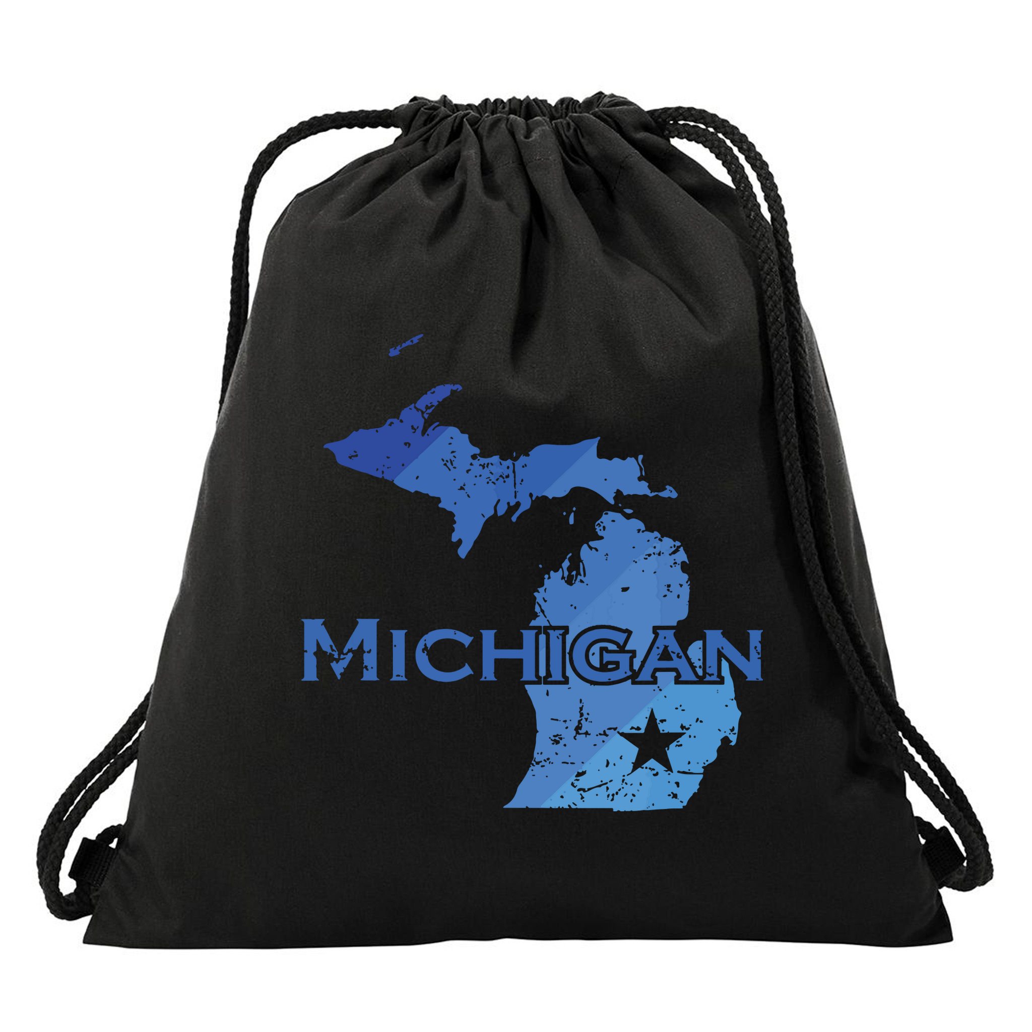 Michigan American State Outline Map Usa Drawstring Bag