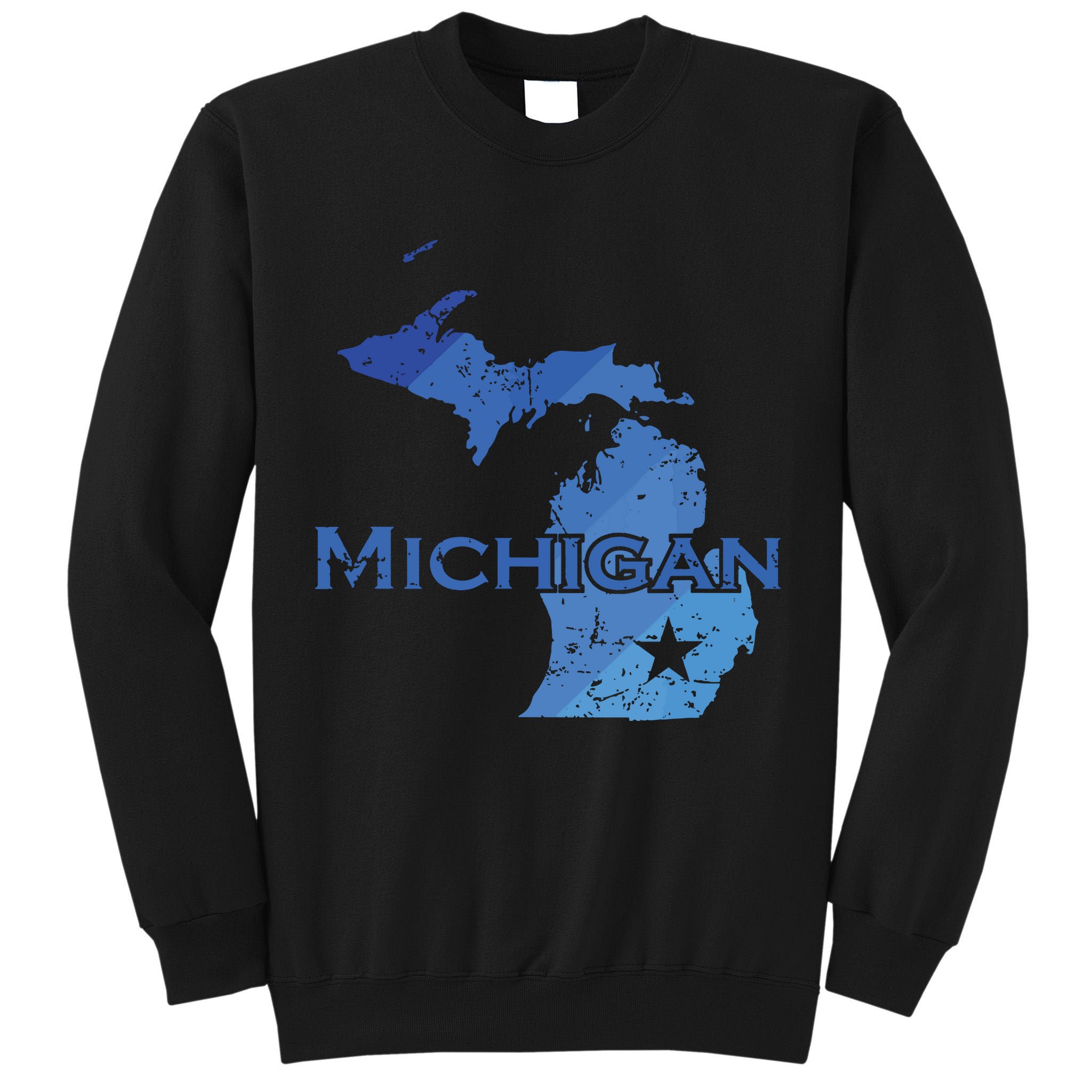 Michigan American State Outline Map Usa Tall Sweatshirt