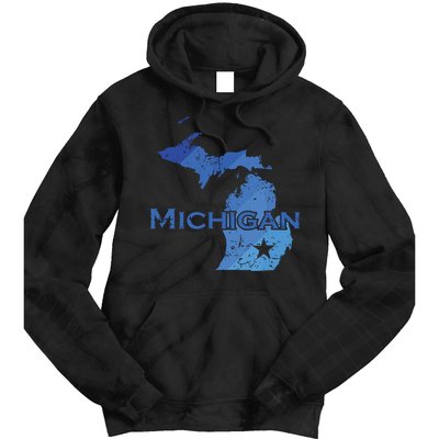 Michigan American State Outline Map Usa Tie Dye Hoodie