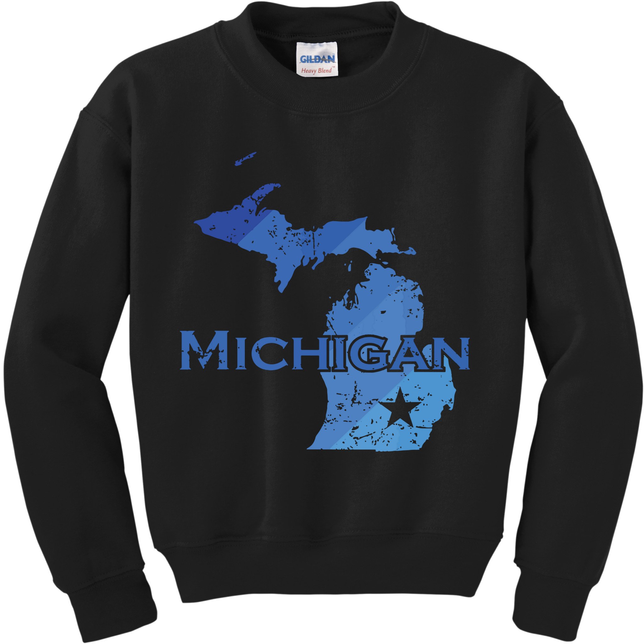 Michigan American State Outline Map Usa Kids Sweatshirt