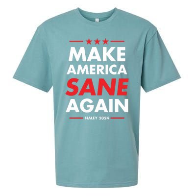 Make America Sane Again Haley 2024 Sueded Cloud Jersey T-Shirt