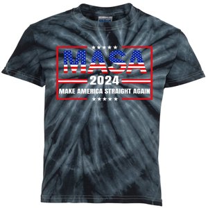 Make America Straight Again Political Funny MASA 4th Of July Kids Tie-Dye T-Shirt