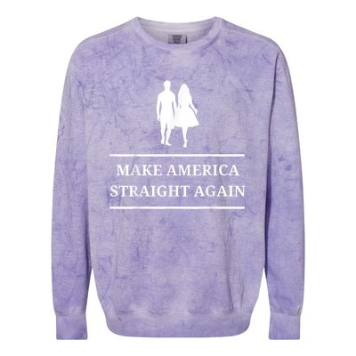 Make America Straight Again Funny Rendition Quote Colorblast Crewneck Sweatshirt