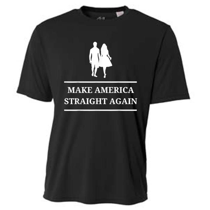 Make America Straight Again Funny Rendition Quote Cooling Performance Crew T-Shirt