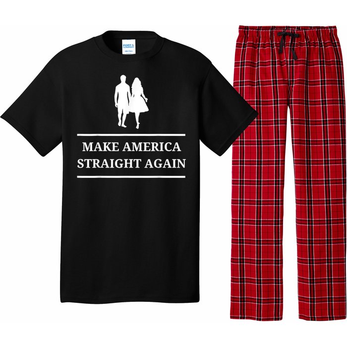 Make America Straight Again Funny Rendition Quote Pajama Set