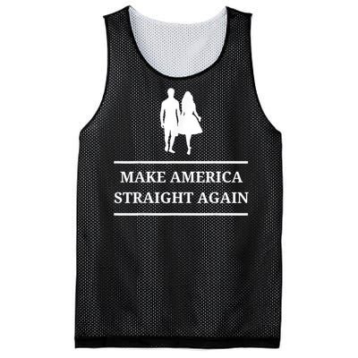 Make America Straight Again Funny Rendition Quote Mesh Reversible Basketball Jersey Tank