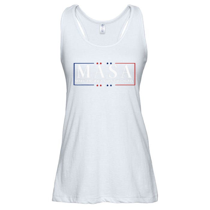 Make America Straight Again Political Funny Sarcastic Ladies Essential Flowy Tank