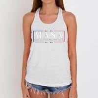 Make America Straight Again Political Funny Sarcastic Women's Knotted Racerback Tank