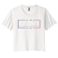 Make America Straight Again Political Funny Sarcastic Women's Crop Top Tee