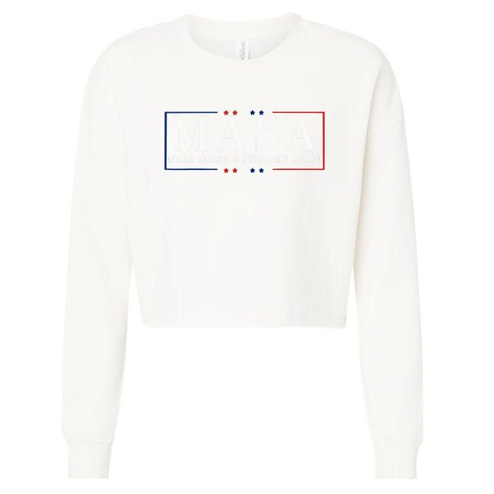 Make America Straight Again Political Funny Sarcastic Cropped Pullover Crew