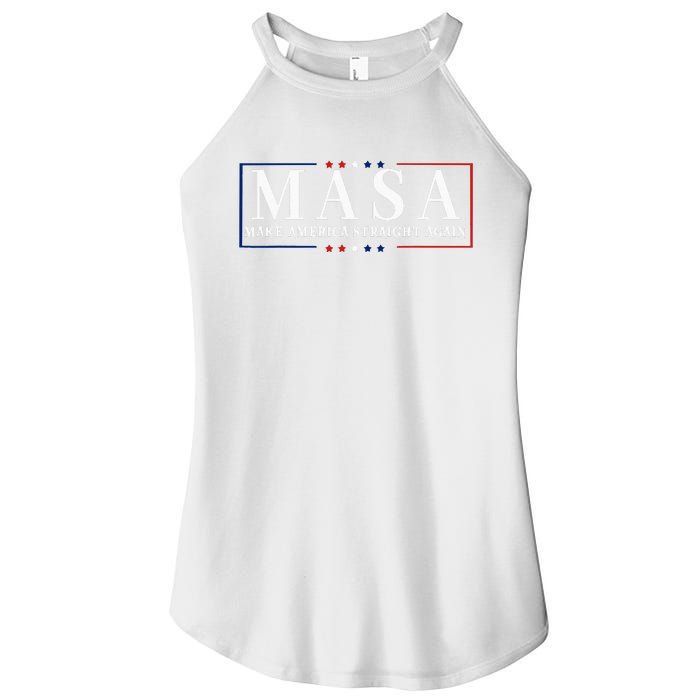 Make America Straight Again Political Funny Sarcastic Women's Perfect Tri Rocker Tank