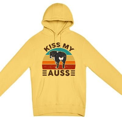 Mini Australian Shepherd Kiss My Auss Funnny Dog Premium Pullover Hoodie