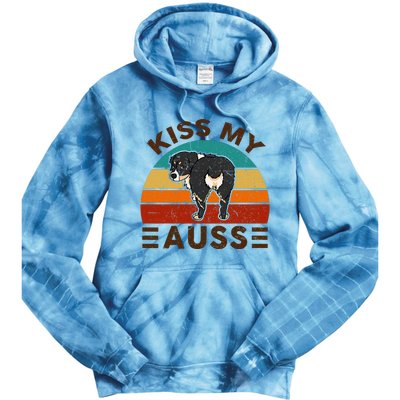 Mini Australian Shepherd Kiss My Auss Funnny Dog Tie Dye Hoodie