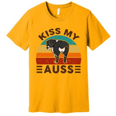 Mini Australian Shepherd Kiss My Auss Funnny Dog Premium T-Shirt