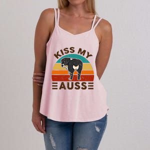 Mini Australian Shepherd Kiss My Auss Funnny Dog Women's Strappy Tank