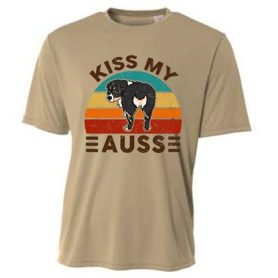 Mini Australian Shepherd Kiss My Auss Funnny Dog Cooling Performance Crew T-Shirt