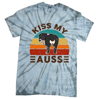 Mini Australian Shepherd Kiss My Auss Funnny Dog Tie-Dye T-Shirt