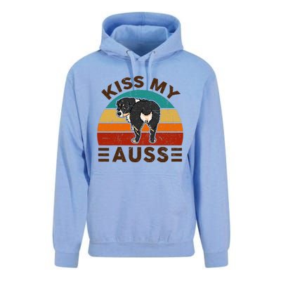 Mini Australian Shepherd Kiss My Auss Funnny Dog Unisex Surf Hoodie