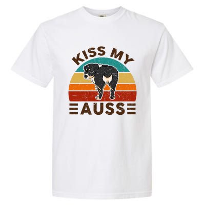 Mini Australian Shepherd Kiss My Auss Funnny Dog Garment-Dyed Heavyweight T-Shirt